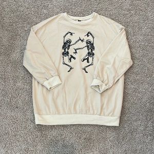 SHEIN Dancing Skeleton Graphic Design Pullover